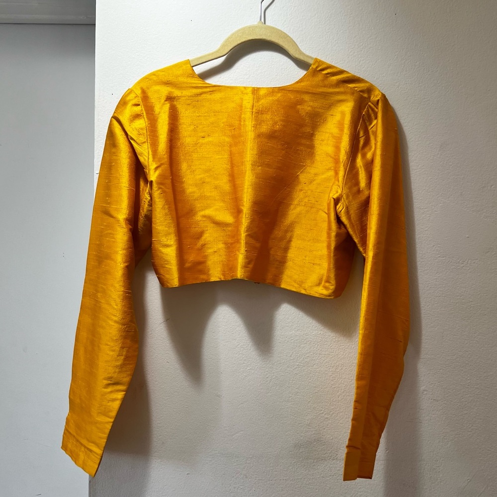 Raw Indian Silk Marigold Top